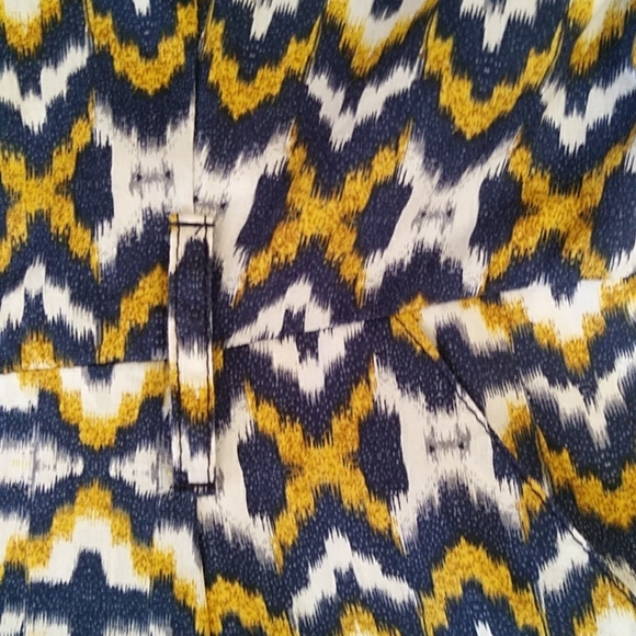 Mlle Gabrielle Collared Button Up Dress PL Navy White Mustard Yellow - Picture 12 of 16